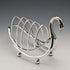 British Vintage Silver Plated Swan Toast Rack